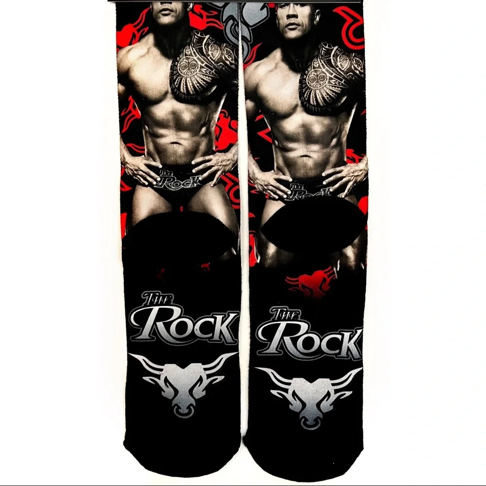 Odd Sox The Rock Crew Socks Mens Womens WWE Wrestling